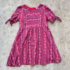 Red Floral print Entro Cotton dress size S
